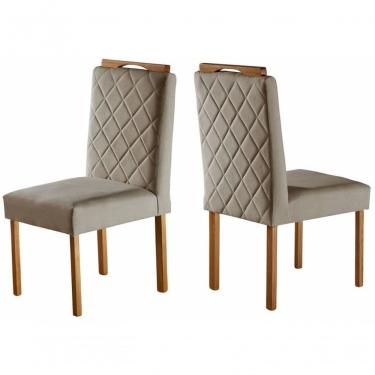 Imagem de Cadeiras Para Mesa De Jantar Madeira Maciça - Cristal - Móveis Mundial