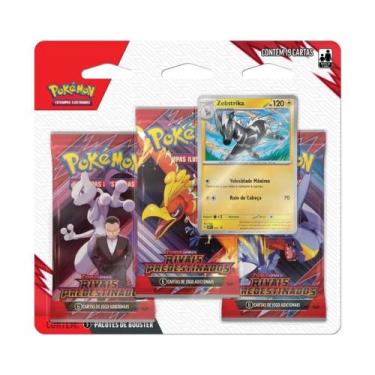 Imagem de Blister Triplo Zebstrika Pokémon Rivais Predestinados Pt-Br - Copag