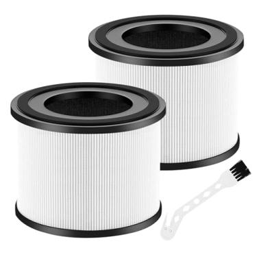 Imagem de Pacote com 2 AP-S0610L filtro de ar de substituição compatível com purificador de ar MOOKA AP-S0610L, filtro H13 True HEPA, filtro purificador de ar de alta eficiência para MOOKA com escova para
