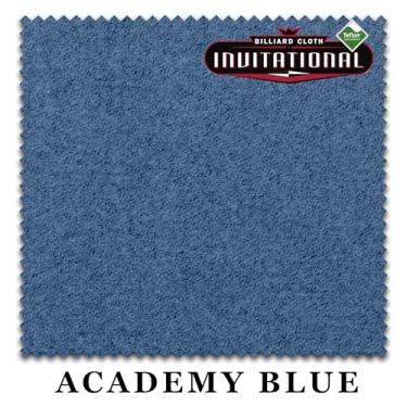 Imagem de Championship Invitational Teflon Bilhar mesa de bilhar pano de feltro - com pontos - trilhos pré-cortados - Revendedor autorizado (azul Academy, 2,4 m)