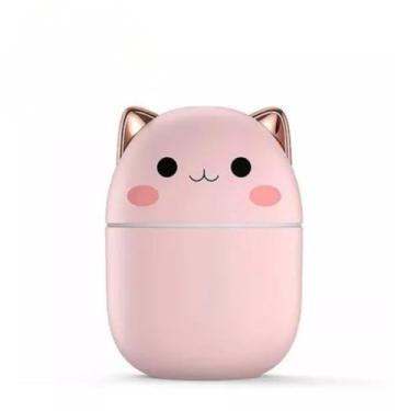 Imagem de Umidificador De Ar Gato Gatinho Coelho Fofo 200ml Com Claro Noturna Névoa Fresca