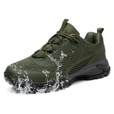 Imagem de LEDINEY Tênis de caminhada feminino, impermeável, leve para trilha, trekking, acampamento ao ar livre, Verde, 36