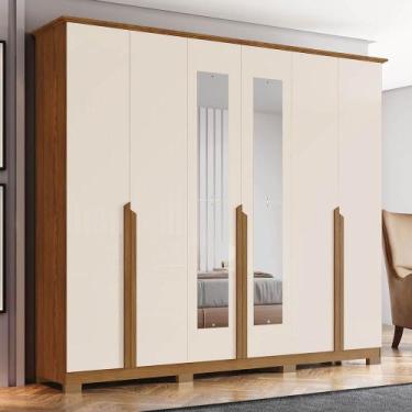 Imagem de Guarda-roupa 235cm Casal com Espelho 6 Portas 6 Gavetas Andréas Henn -