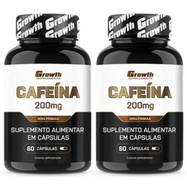 Imagem de Cafeina Pura 200mg 60 Cápsulas Growth Supplements Kit 2 Potes
