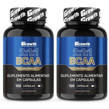 Imagem de Bcaa2:1:1 120 Cápsulas Growth Supplements Kit 2 Potes