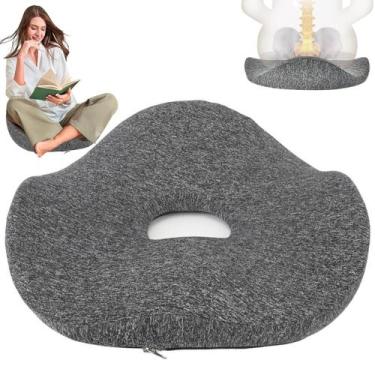 Imagem de Almofada Ortopedica Ergonomica Cadeira Coccix Lombar Coluna Postural A