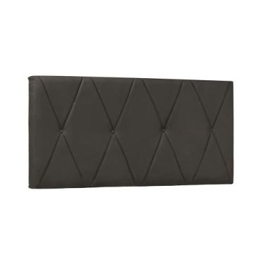 Imagem de Painel de Cama 140cm Ancona Suede Cinza - Lucadi Home
