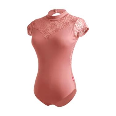 Imagem de UxicRuya Collant de balé feminino, ajuste macio, moderno e confortável, collant de ginástica, Rose Brown, Xl