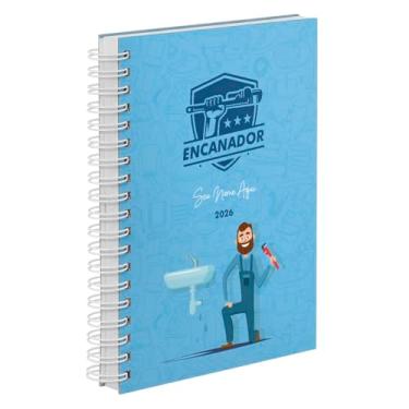 Imagem de Agenda Comercial 2026 Personalizada Capa Dura Encanador Residencial
