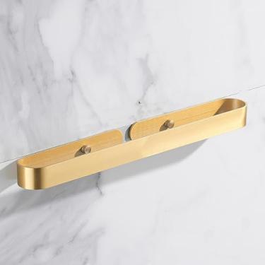 Imagem de Conjunto de banheiro em alumínio dourado - Toalheiro TP - Ferragens, porta-chinelos de 300 mm