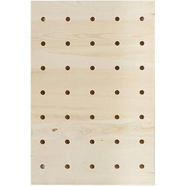 Imagem de Pegboard Placa De Buraco De Madeira Maciça Prateleira De Armazenamento De Parede Ferramenta De Suspensão De Parede Placa De Buraco Placa De Peg, Wood Colour, 60x80cm