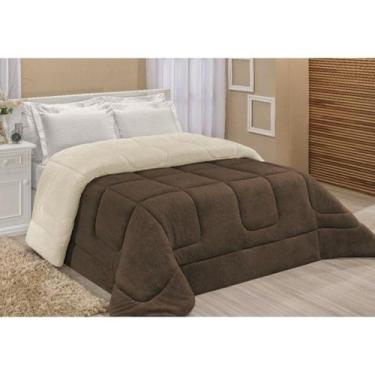 Imagem de Cobertor London Com Manta E Sherpa Queen - Malular, Tabaco