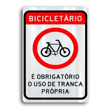 Imagem de Placa de Metal Bicicletario 20cmx30cm