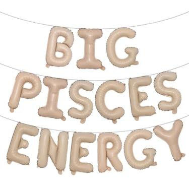 Imagem de Faixa multicolorida de balões de energia de Peixes, decorações de festa de aniversário, aniversário de peixes, letras de 41 cm, aniversário de 21 anos, aniversário de 30 anos, (caramelo grande de