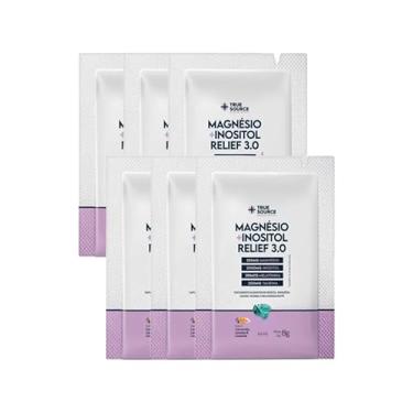 Imagem de Kit 6X: Magnésio + Inositol Relief 3.0 Camomila e Lavanda Sachê True Source 8g