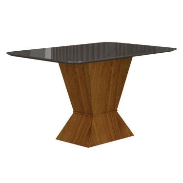 Imagem de Mesa De Jantar Larissa 120x80 Freijó Chumbo - Leifer Móveis