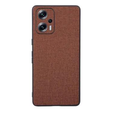 Imagem de Capas Compatível com Xiaomi Redmi Note 11T PRO,Design de padrão de tela,Pproteção completa de 360°,Pplástico macio,Proteção contra queda-Brown