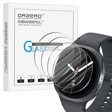 Imagem de (Pacote com 3) Orzero para Samsung Galaxy Watch 2018 (46 mm) (versão atualizada) Smartwatch, Gear S3 Película de vidro temperado, 2,5D Arc Edges HD antirriscos sem bolhas (reposição vitalícia)