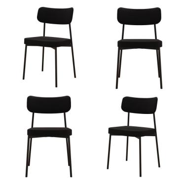 Imagem de Cadeira Mynna Fixa C/4 Pes 525 X 470 X 790 Mm C/4 Un. Preto Preto