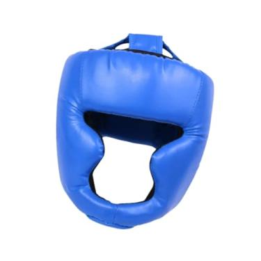 Imagem de simhoa Capacete de boxe Capacete de proteção para cabeça Protetor de cabeça para Taekwondo Karate Sparring, Crianças Azul