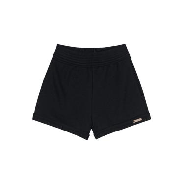 Imagem de Shorts Preto Básico Infantil Menina Em Moletinho Brandili