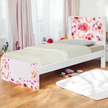 Imagem de Bi Cama Juvenil Zap Rosas com Colchões - Mais de Casa