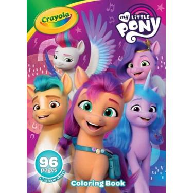 Imagem de Crayola My Little Pony Coloring Book with Stickers, Gift for Girls and Boys, 96 Pages, Ages 3, 4, 5, 6, Multi- Color