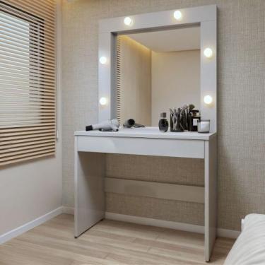 Imagem de Penteadeira Camarim Requinte 1 Gaveta Off White - Mavaular