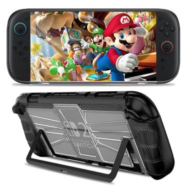 Imagem de RAIALL Case for Nintendo Switch 2 Game Console (2025), Protective Cover for Nintendo Switch 2nd Generation Console and Joy-Con Controller Accessories, Black (Not Compatible with Dock