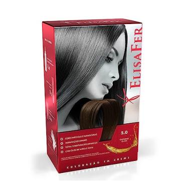 Imagem de Elisafer, Kit de coloração Permanente, Prefect Affair, Bisnaga 50g + Emulsão 75ml + Sache 30g, Nº 5.0, Castanho Claro