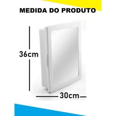 Imagem de Armário Banheiro Espelho Embutir/Sobrepor com Porta + Parafusos  Compa