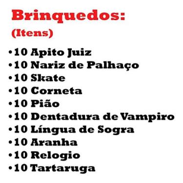 Imagem de Kit 100 Brinquedos Sacolinha Festa Infantil Dia das Criança - VENDEU B