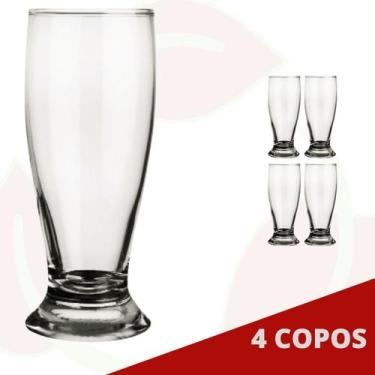 Imagem de 4 Copo de Vidro Tulipa Chopp 200ML Nadir Cerveja Drink - NADIR FIGUERE