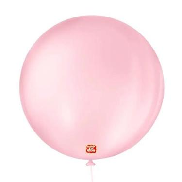 Imagem de Balao Sao Roque Latex N5 Redondo Festa Aniversario Eventos, Rosa baby