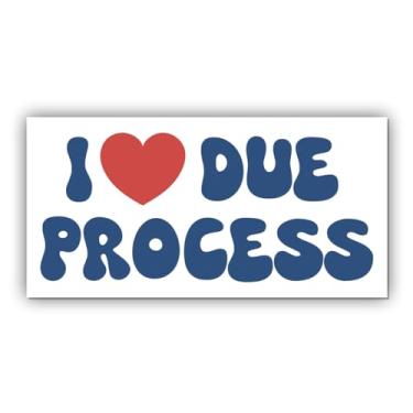 Imagem de Adesivo magnético I Love Due Process Protect Immigrants, Deport Fascists Social Justice Human Rights Blue Magnet para para-choques, geladeira, porta de cruzeiro, carro, caminhão 19 x 9,5 cm