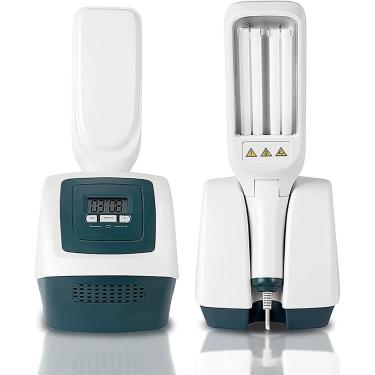Imagem de Luzes De Cuidados Com A Pele Uvb, Luz De Terapia De Luz 311nm Luz De Fototerapia De Banda Estreita, Terapia De Luz Uvb Com Controlador, Controle De Temporizador Lcd Digital E Óculos De Segu