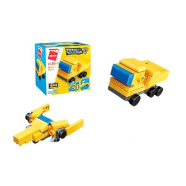 Imagem de Keepplay Bloco de Montar Caminhão Caçamba TransCollector Construção e Polícial 3 em 1