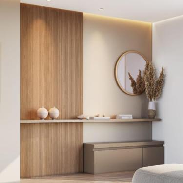 Imagem de Kit 2 Placas de Painel Ripado Toronto 250cm X 58cm X 3,3mm (rende 2,9m