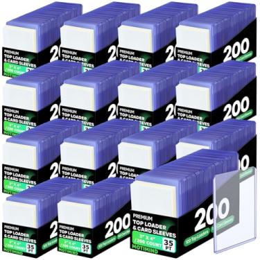 Imagem de MotiMind Pacote com 3000 capas de cartão de plástico rígido de 7,6 cm x 10 cm protetores de cartão de beisebol para negociação, esportes, jogos, cartas de futebol