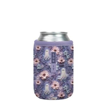 Imagem de Sok It CanSok Capa de neoprene com isolamento de cerveja e refrigerante (Ghostly Garden, manga para lata de 350 ml)