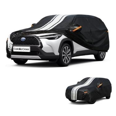 Imagem de Aoulette Capa de carro personalizada para Toyota Corolla Cross capa completa para carro externo/interno, com toalha/bolsa contra poeira. Protetor solar UV para todos os climas, impermeável, chuva,