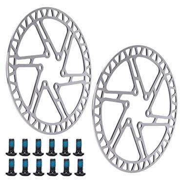 Imagem de Prato de freio a disco de mountain bike, resistente ao desgaste, disco de freio de bicicleta de 160 mm, para bicicleta dobrável, aço inoxidável martensítico 410