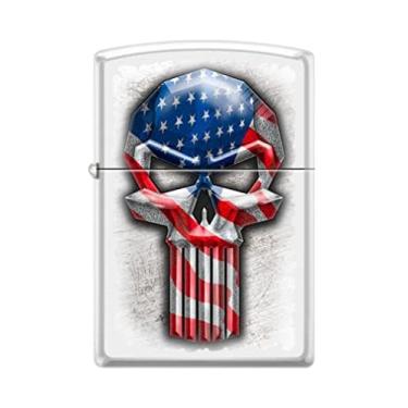 Imagem de Zippo Isqueiro - Isqueiro à prova de vento com design de caveira (Justiceiro Z5136)