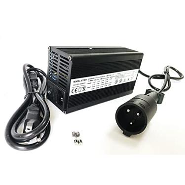 Imagem de Carregador de bateria de carrinho de golfe 48V 6A para carro de clube, carrinho de golfe, conector redondo de 3 pinos