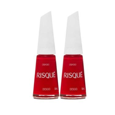 Imagem de Kit 2 Esmalte Risque Cor Desejo Hipoalergênico com 8ml - Risqué