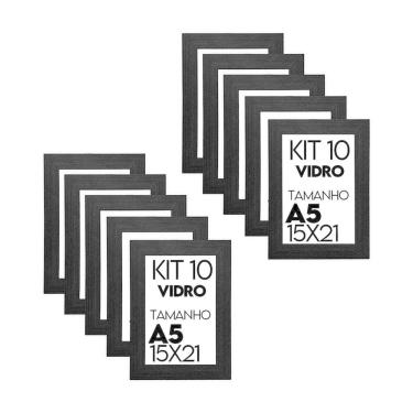 Imagem de Porta Retrato de Vidro 15x21cm Kit com 10 Unidades Lembrancinha de Festa