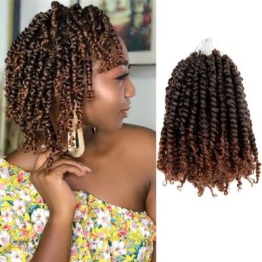 Imagem de Cabelo de crochê Passion Twist BOHOBABE Pretwisted 25 cm, 8 pacotes