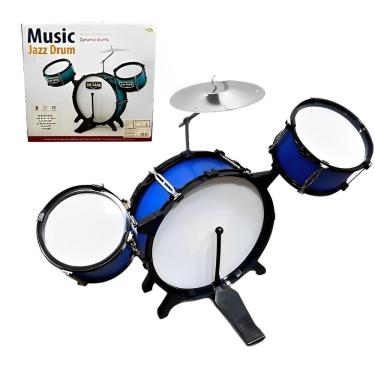 Imagem de Bateria Infantil Instrumento Musical De Brinquedo 3 Tambores