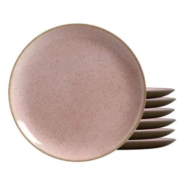 Imagem de Jogo De Pratos Raso Cerâmica Kit 6Pcs 29Cm Dominica Alleanza