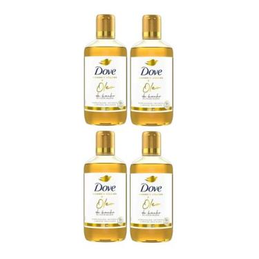 Imagem de Kit 4 Sabonete Líquido Dove Óleo De Banho Glicerinado 240ml